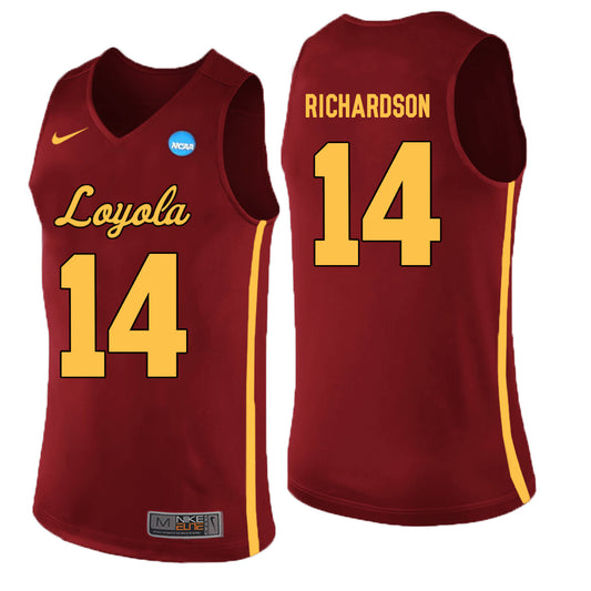 Loyola (Chi) Ramblers Ben Richardson 14 Burgundy