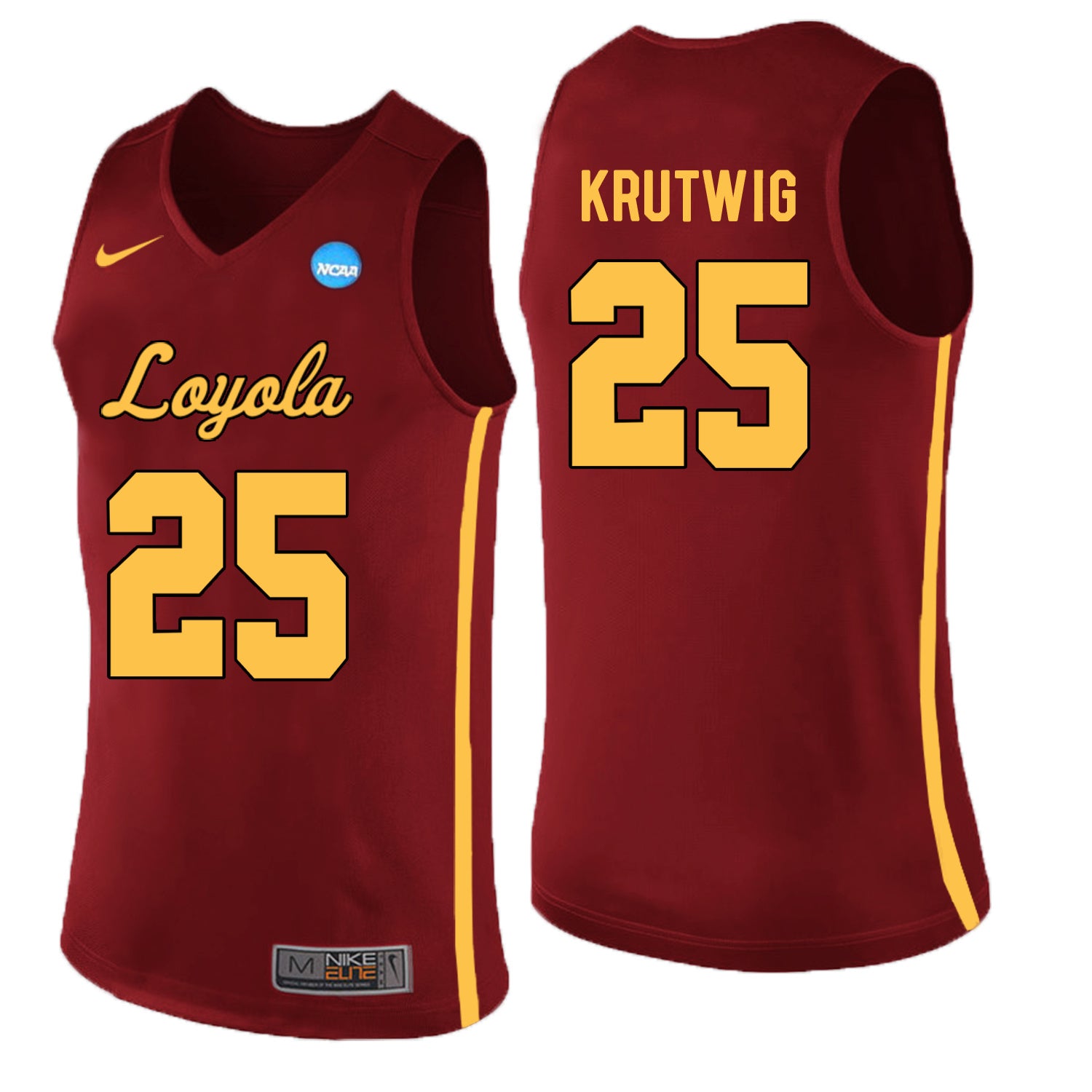 Loyola (Chi) Ramblers Cameron Krutwig 25 Burgundy