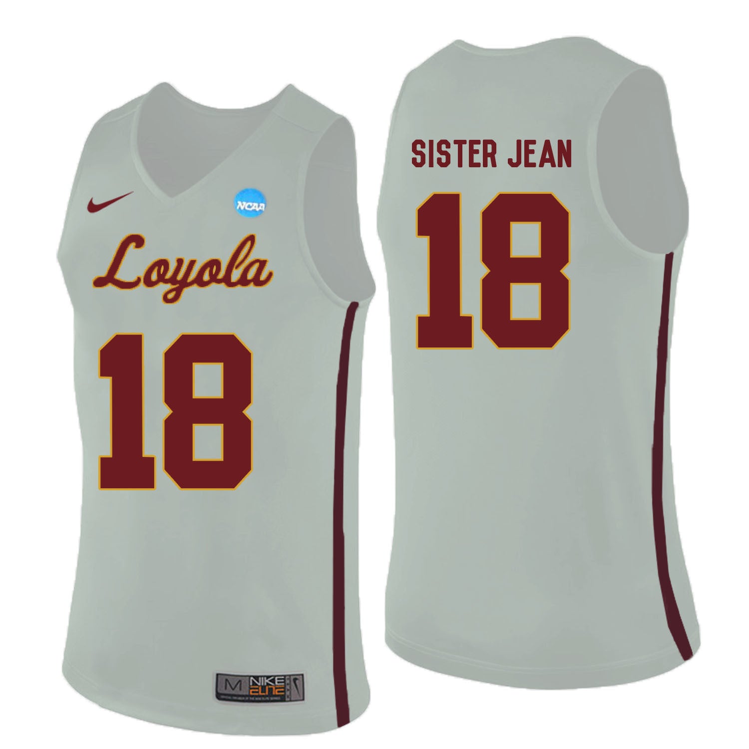 Loyola (Chi) Ramblers SISTER JEAN 18 White