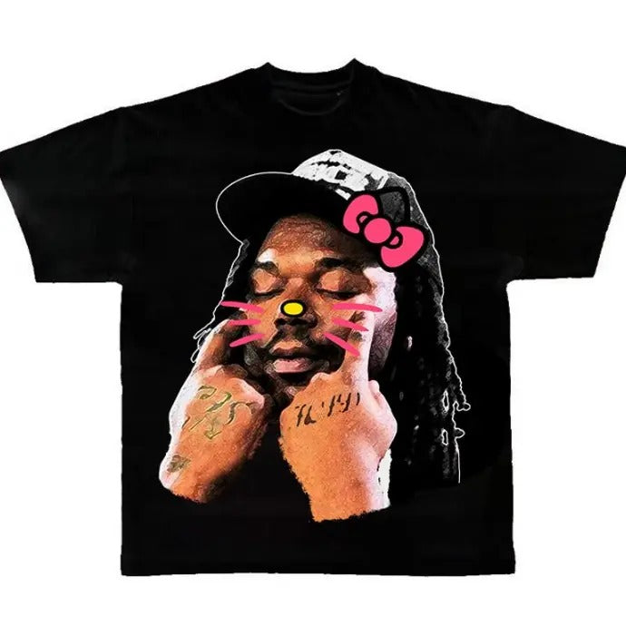 Lucki Black Face Tee Kitty T-shirt Hoodie, Sweatshirt | InkThreadWorks.com