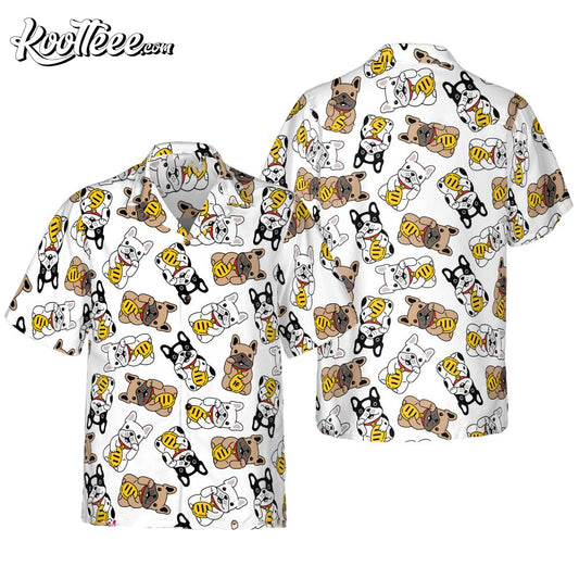 Lucky Bulldog For Men Hawaiian Shirt