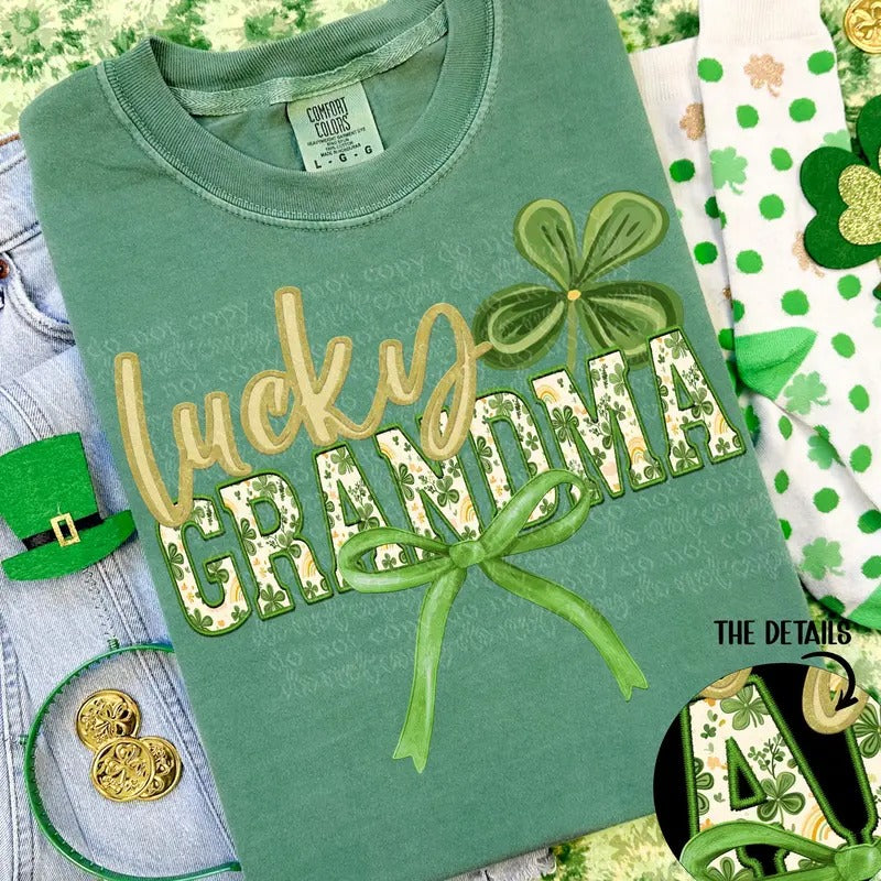 Lucky Grandma DTF Transfers - THIS IS NOT A SHIRT Hoodie, Sweatshirt | InkThreadWorks.com