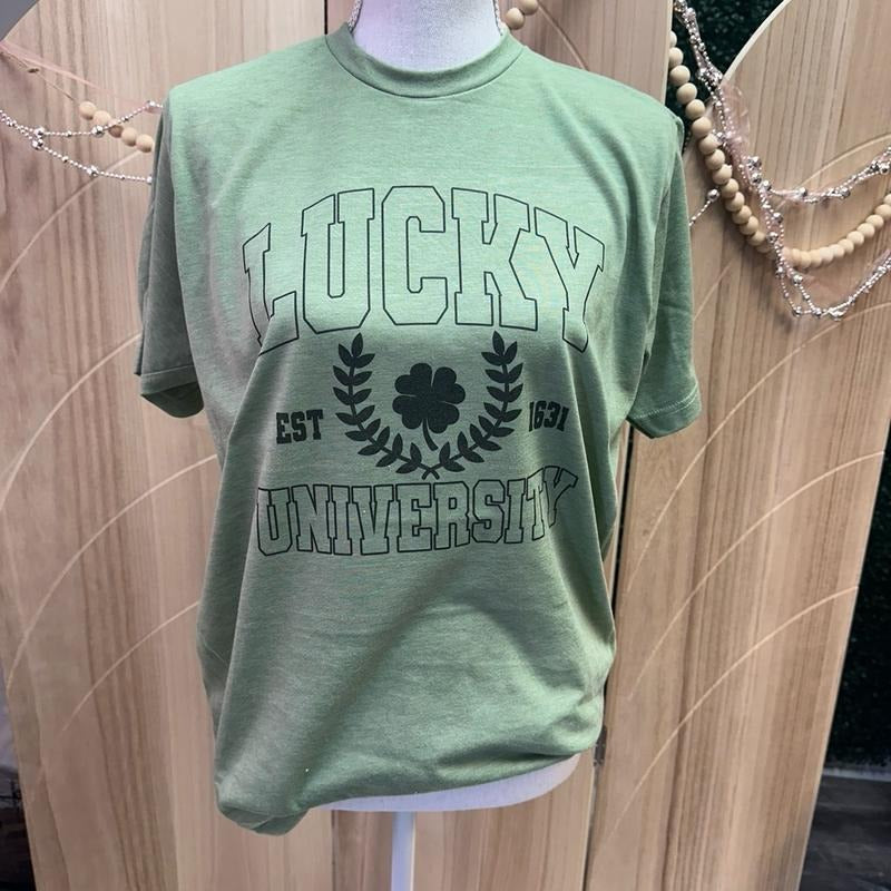 Lucky University Unisex Tee Hoodie, Sweatshirt | InkThreadWorks.com