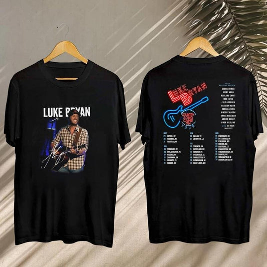 Luke Bryan Graphic Shirt, 2025 Luke Bryan Country Song Came On Tour Shirt, Luke Bryan Signature Shirt, Luke Bryan Fan Gift, Luke Bryan Merch