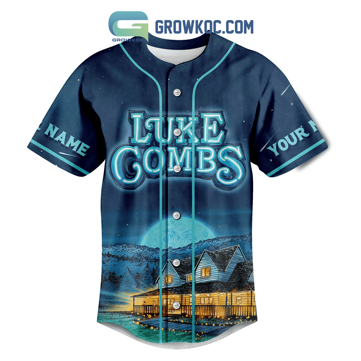 Luke Combs Growing Up And Getting Old Tour Personalized Baseball Jersey