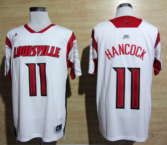 Luke Hancock 11 White Big East Logo
