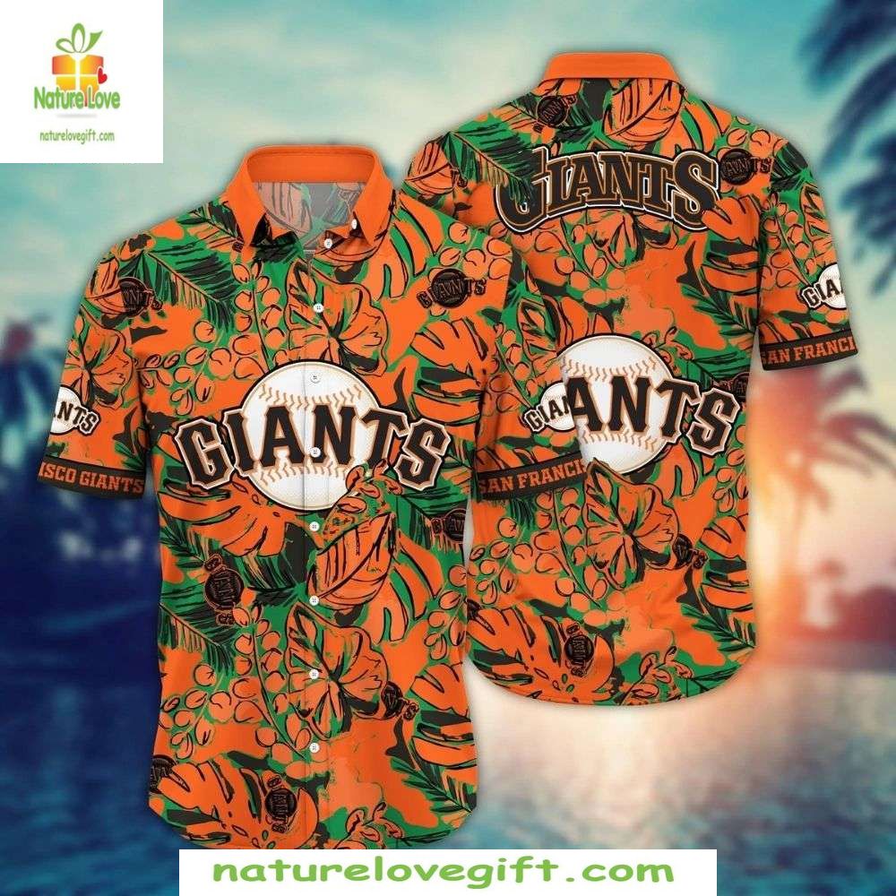 San Francisco Giants Hawaiian Shirt Green Diamond Edition MLB Apparel