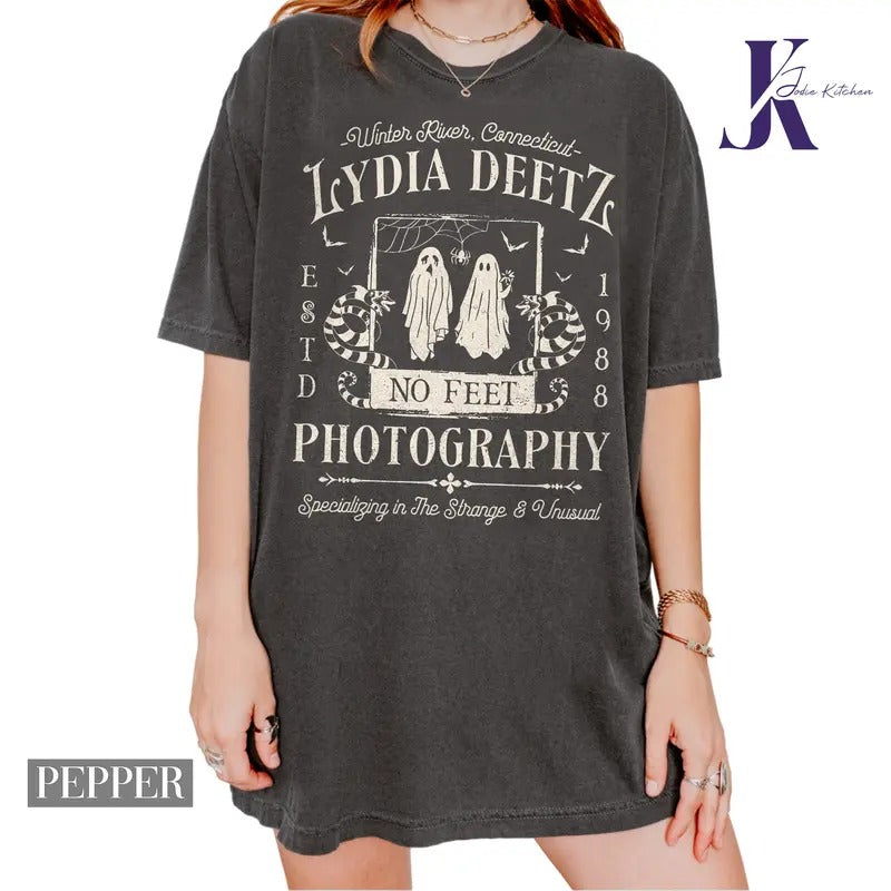 Lydia Deetz Photography Shirt, Beetlejuice Halloween Shirt, Spooky Season T-shirt, Ghost Halloween Shirt, Beetlejuice Movie Shirt