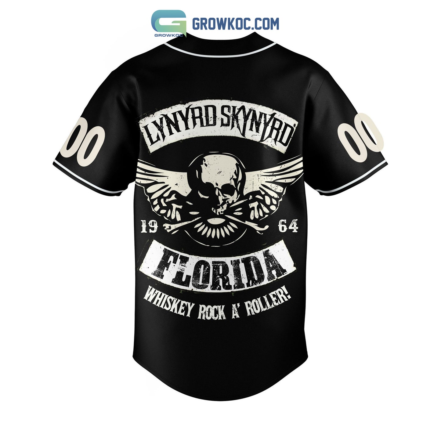 Lynyrd Skynyrd Florida Whiskey Rock A’ Roller Personalized Baseball Jersey
