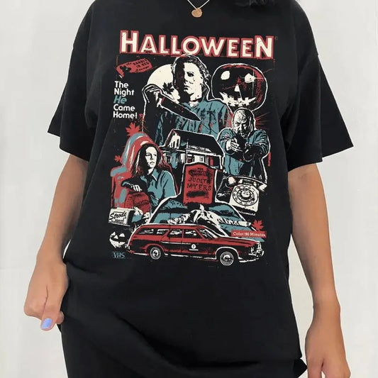 M1chael Halloween Shirt, The Night He Came Home Tshirt, Horror Movies Shirt, Unisex Short Sleeve Tee Shirt, Casual Clothing Top Womenswear