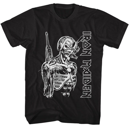Iron Maiden - Somewhere In Time - American Classics - Solid Black Adult Short Sleeve T-Shirt