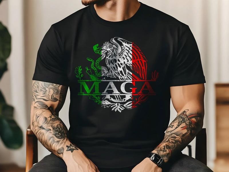MAGA Mexican Eagle Anti-Trump Mexicans Ain't Going Anywhere T-Shirt Hoodie, Sweatshirt | InkThreadWorks.com