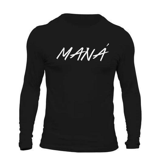 MANA Brushed Text Men's Long Sleeve T-Shirt Playera Hoodie, Sweatshirt | InkThreadWorks.com