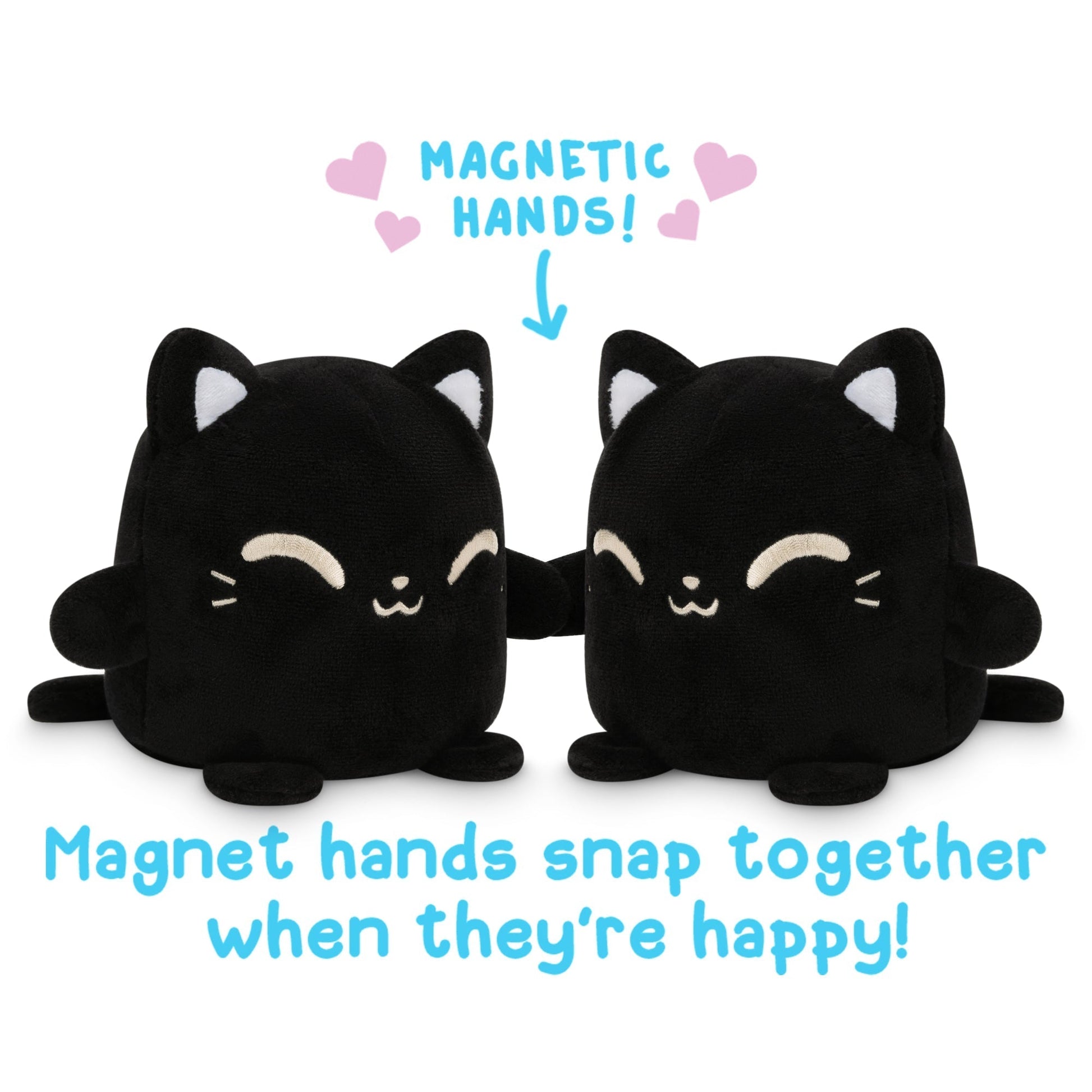 TeeTurtle Reversible Cat Plushmate (Black)