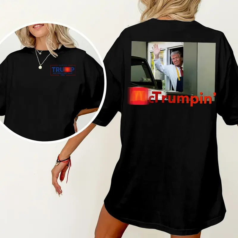 MCTrumpin Shirt, MAGAMAC, Trump 2024,  Make America Great Again Shirt Polyester Hoodie, Sweatshirt | InkThreadWorks.com