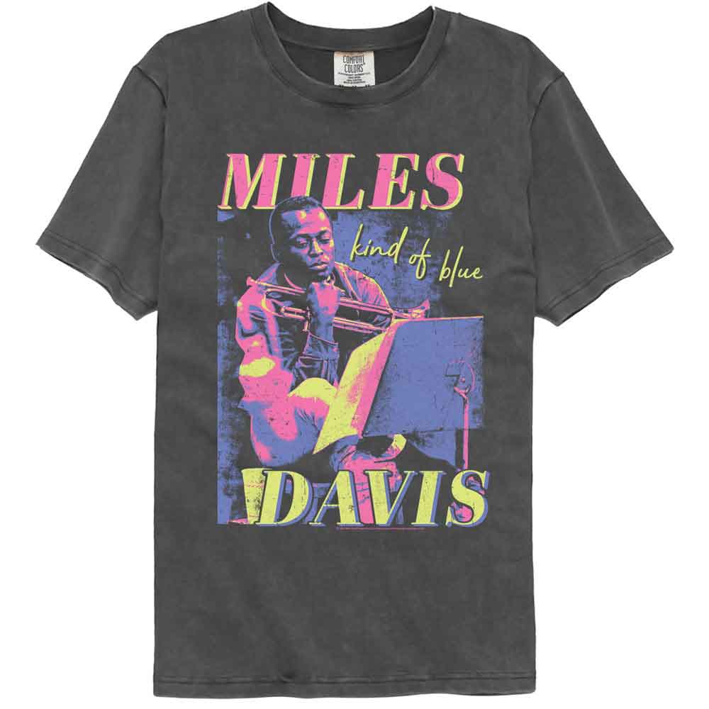 Miles Davis - Vibrant Tricolor - American Classics - Gray Solid Adult Short Sleeve Comfort Color T-Shirt