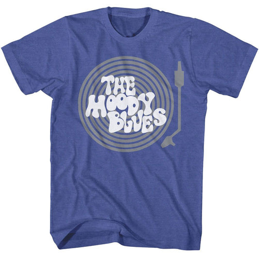 Moody Blues - Record Player - American Classics - Heather Blue Adult Short Sleeve T-Shirt