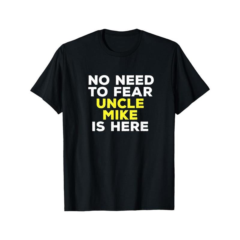 [MIKE Funny Uncle Tee] Funny Uncle MIKE Graphic Name T-Shirt - Mens Family Gift Made in USA