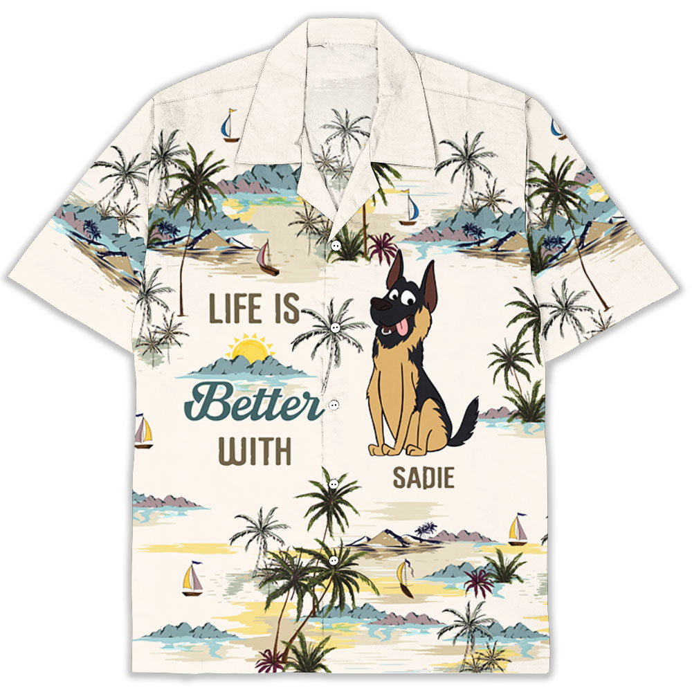 Better Life With Pet - Personalized Custom Hawaiian Shirt