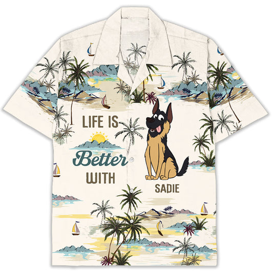 Better Life With Pet - Personalized Custom Hawaiian Shirt