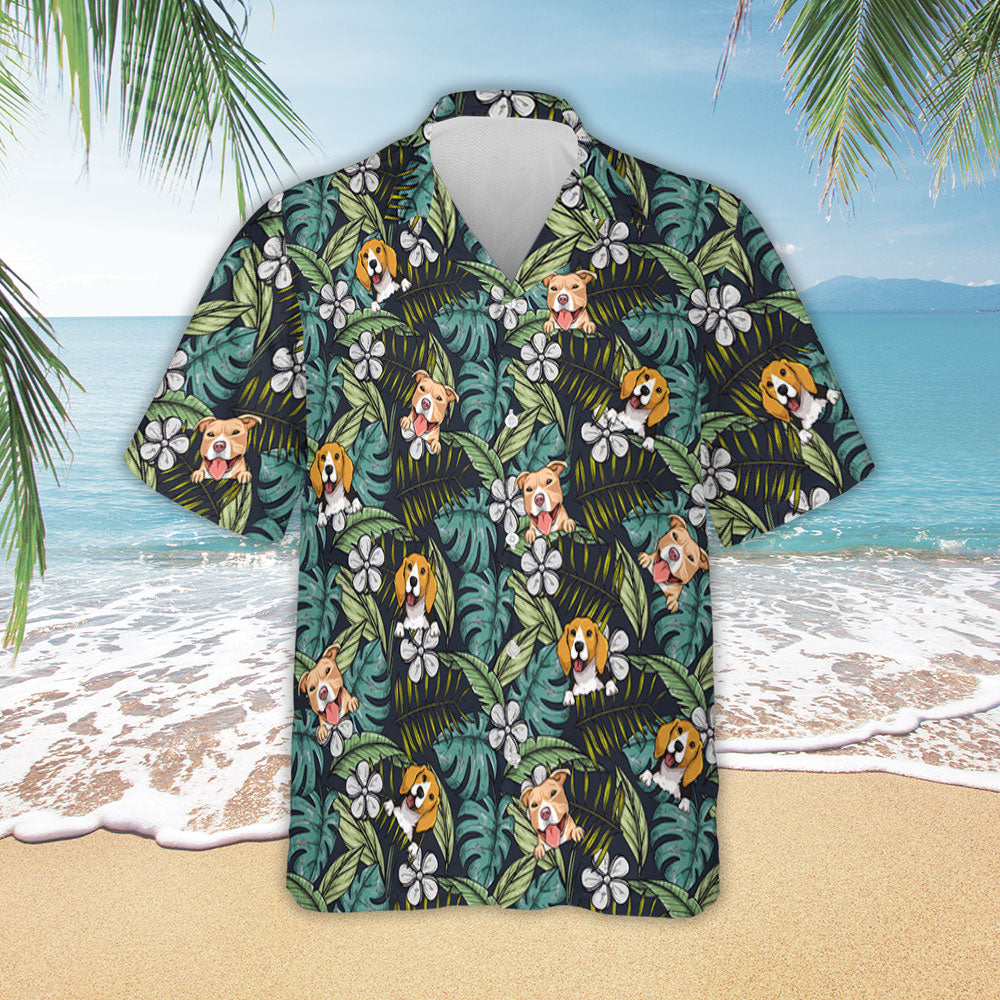 Summer Flower Dog - Personalized Custom Hawaiian Shirt