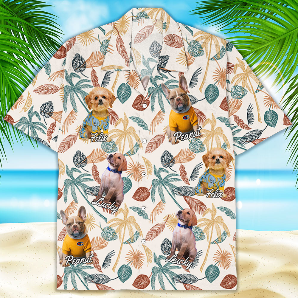 Tropical Dog Photo - Personalized Custom Hawaiian Shirt