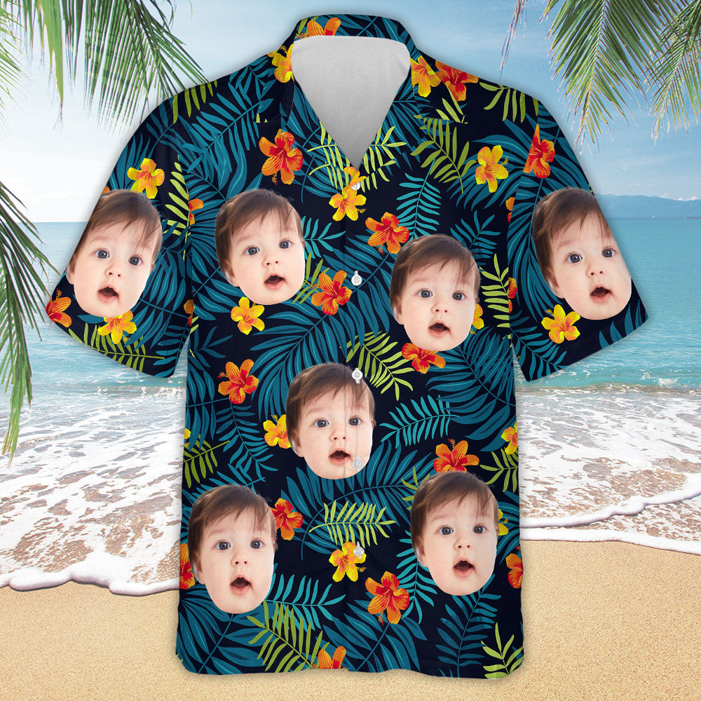 Custom Face Funny Photo Tropical Aloha For Per Lovers - Personalized Custom Hawaiian Shirt