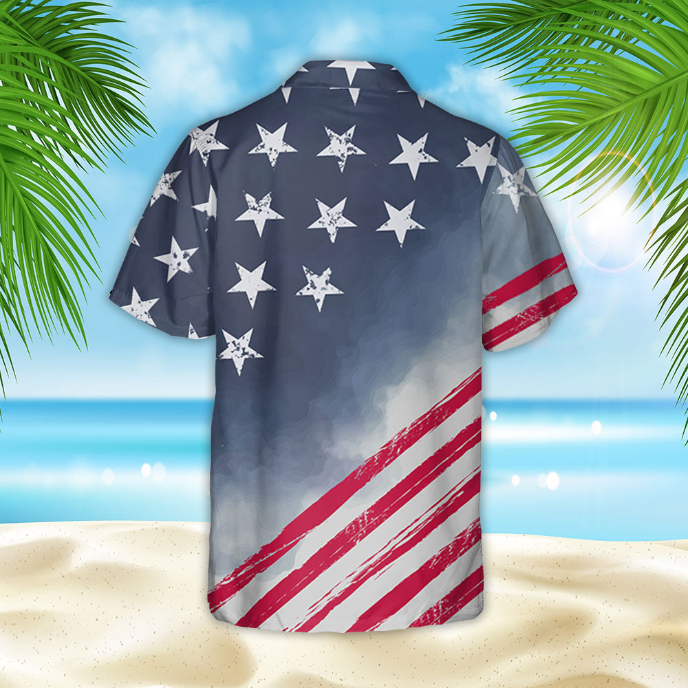Dog American Flag - Personalized Custom Hawaiian Shirt