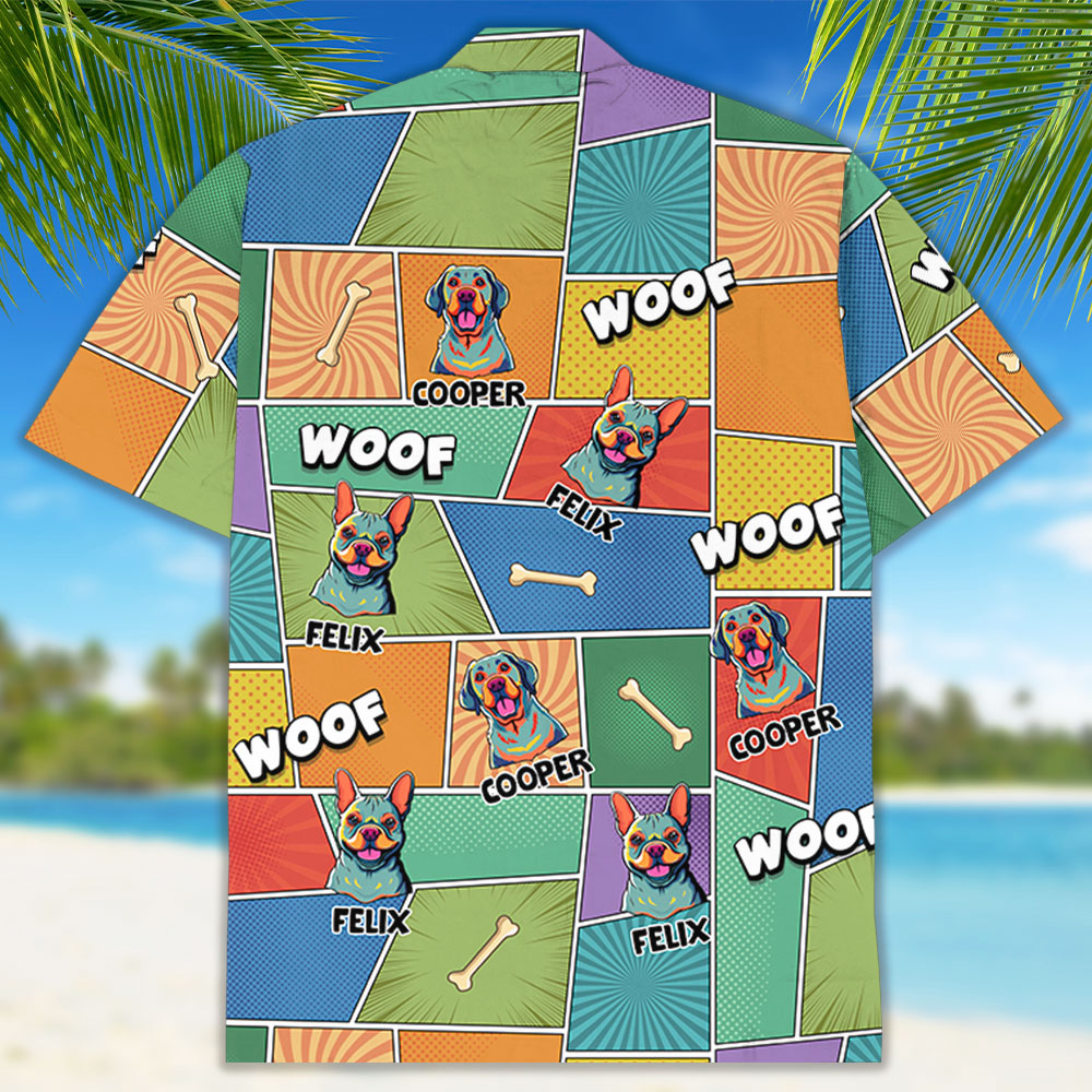 Pop Art Woof You - Personalized Custom Hawaiian Shirt