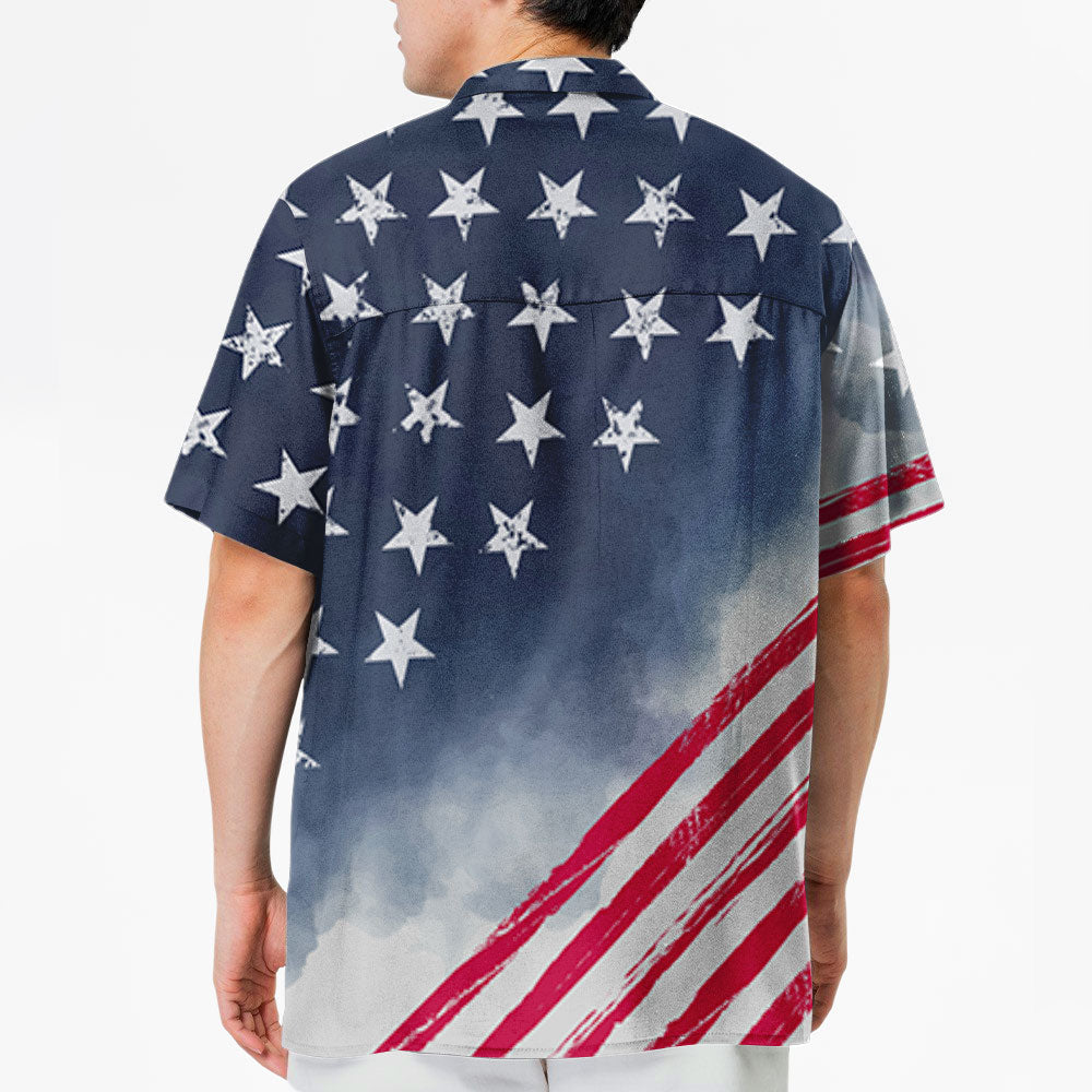 Dog American Flag - Personalized Custom Hawaiian Shirt