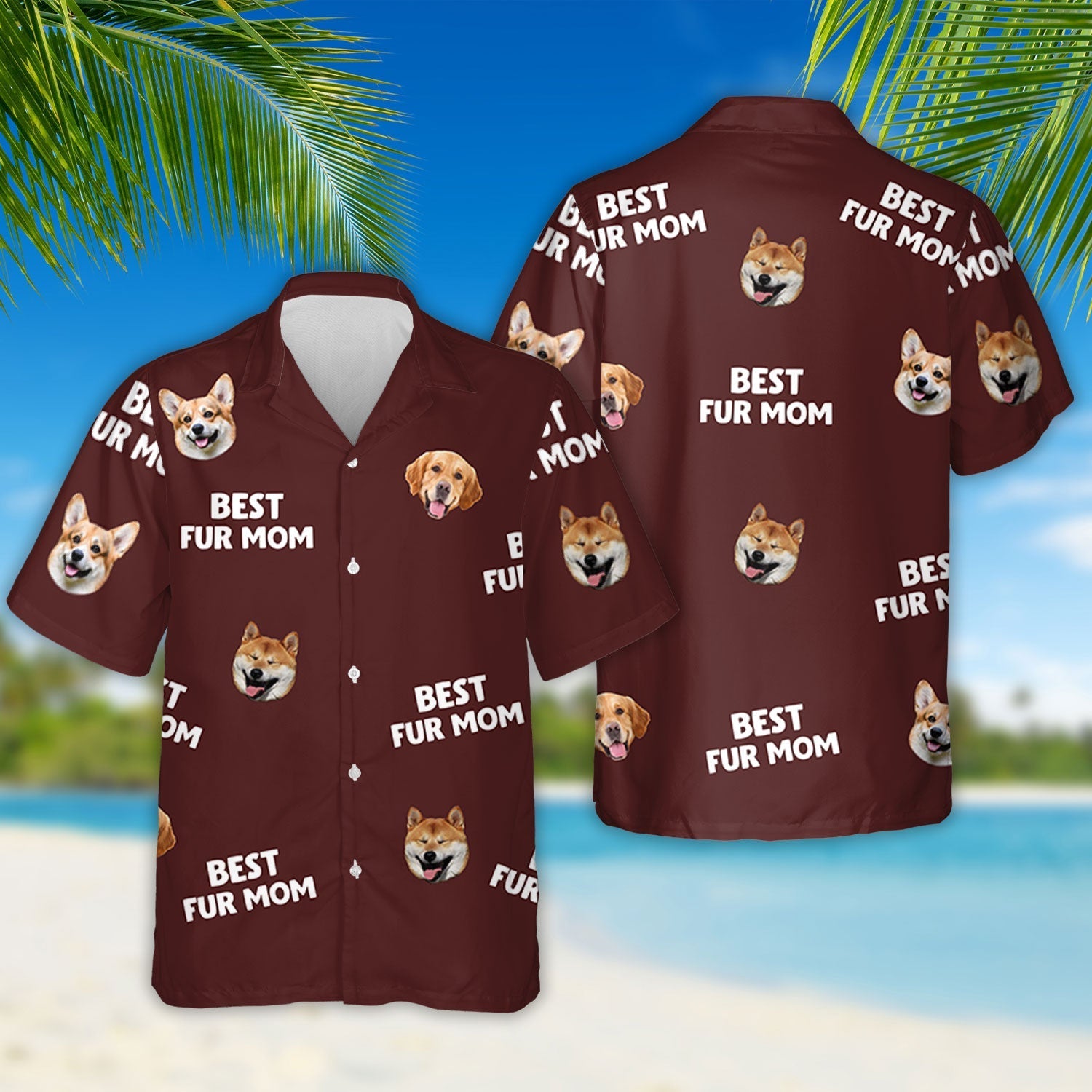 Best Mom Dad Pet Face - Personalized Custom Hawaiian Shirt
