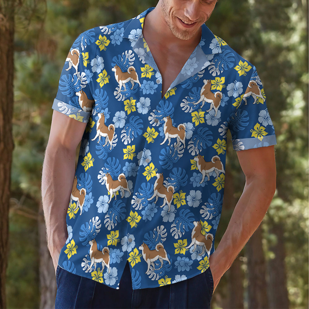 Pattern Walking Dog - Personalized Custom Hawaiian Shirt