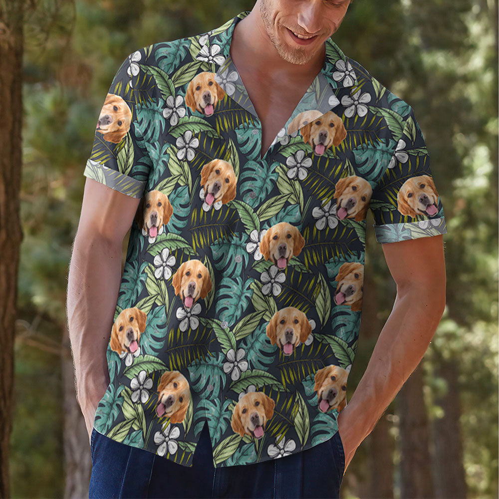 Summer Flower Dog - Personalized Custom Hawaiian Shirt