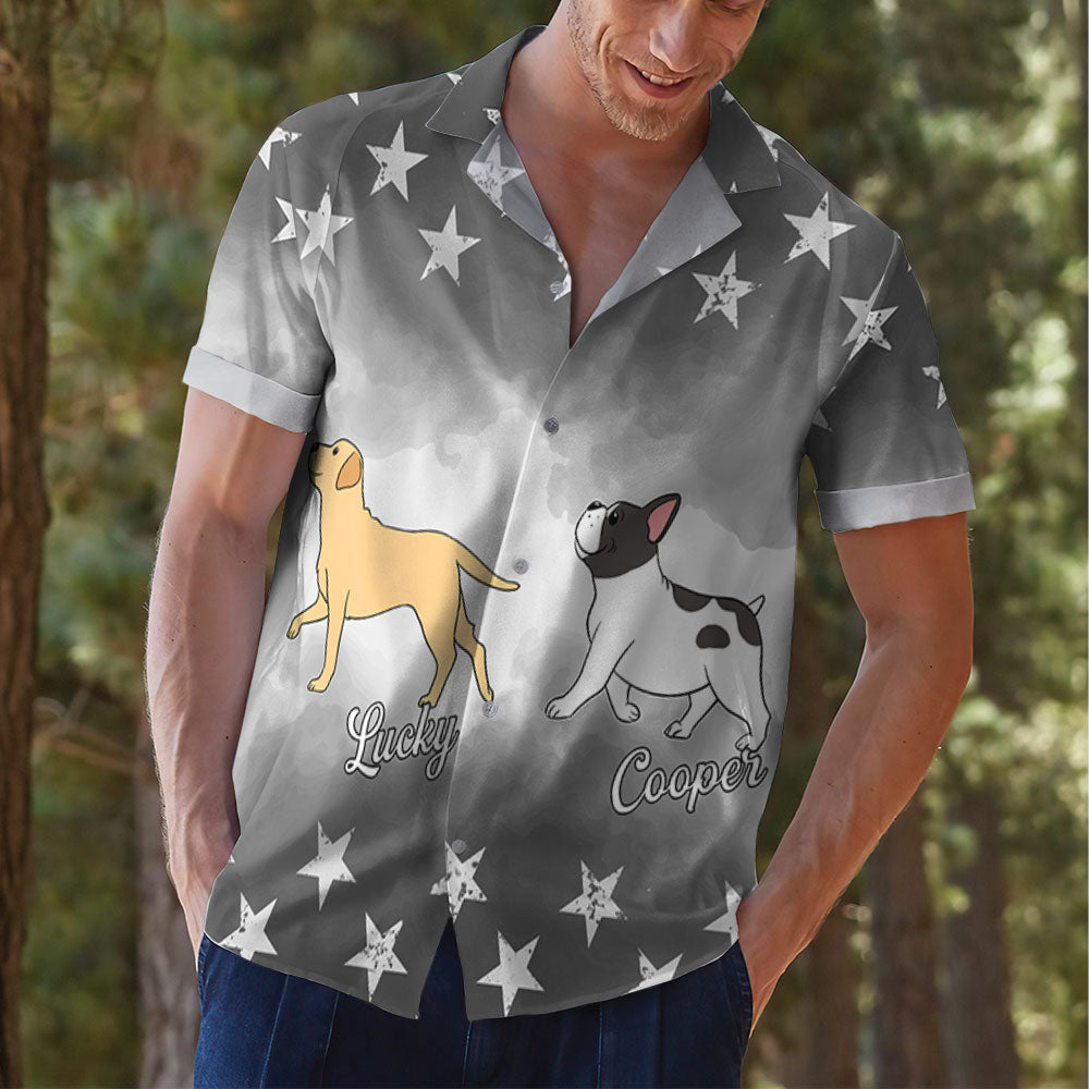 Red White Blue Dog - Personalized Custom Hawaiian Shirt