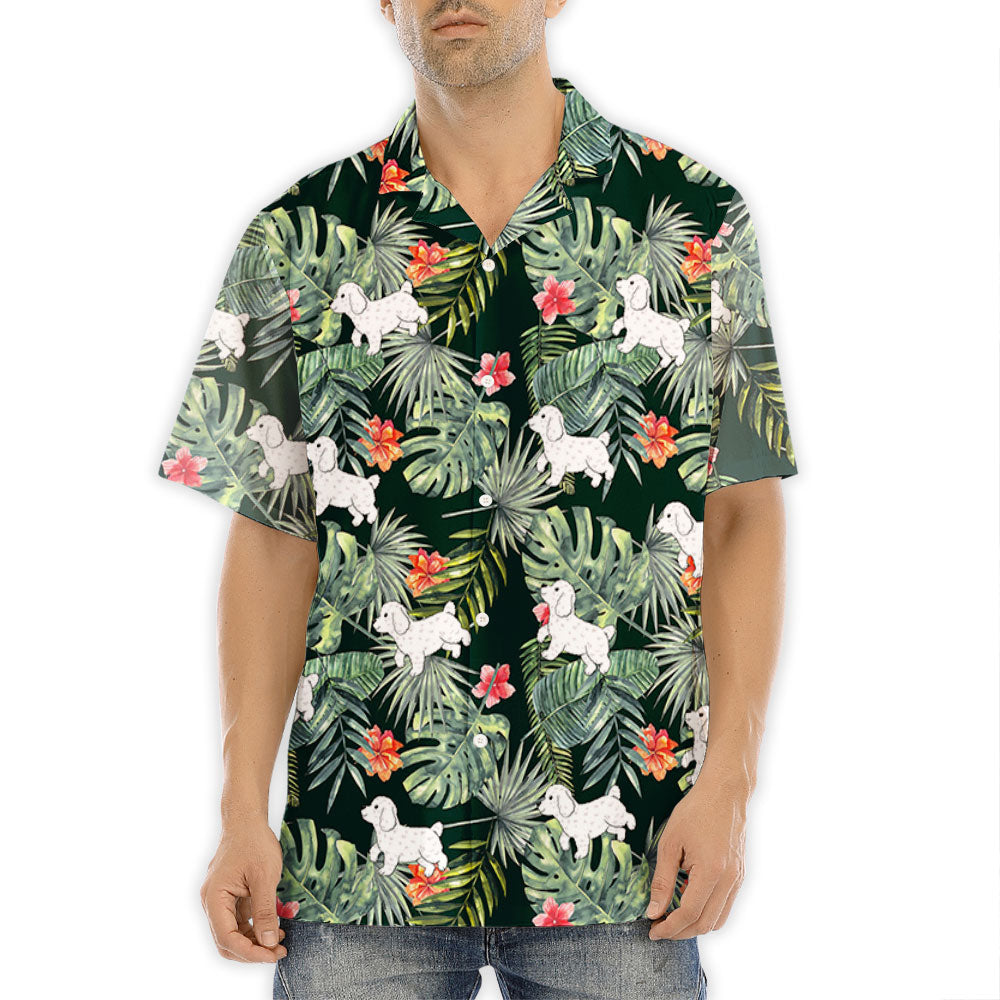 Pattern Walking Dog - Personalized Custom Hawaiian Shirt