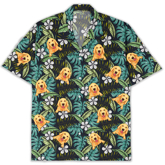 Summer Flower Dog - Personalized Custom Hawaiian Shirt