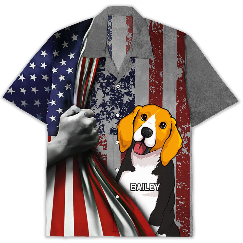 American Proud Dog - Personalized Custom Hawaiian Shirt