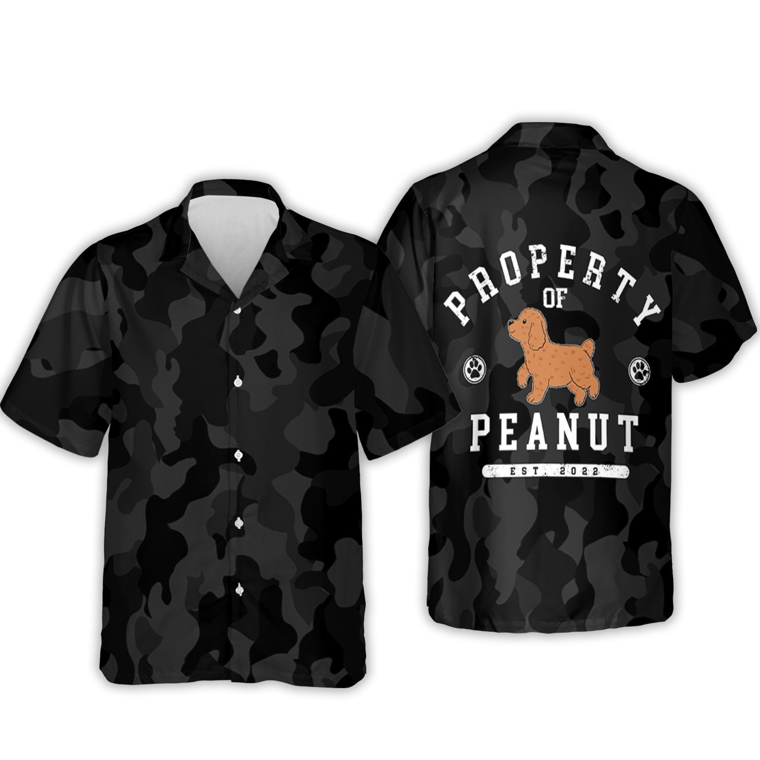 Dog Property Camouflage - Personalized Custom Hawaiian Shirt