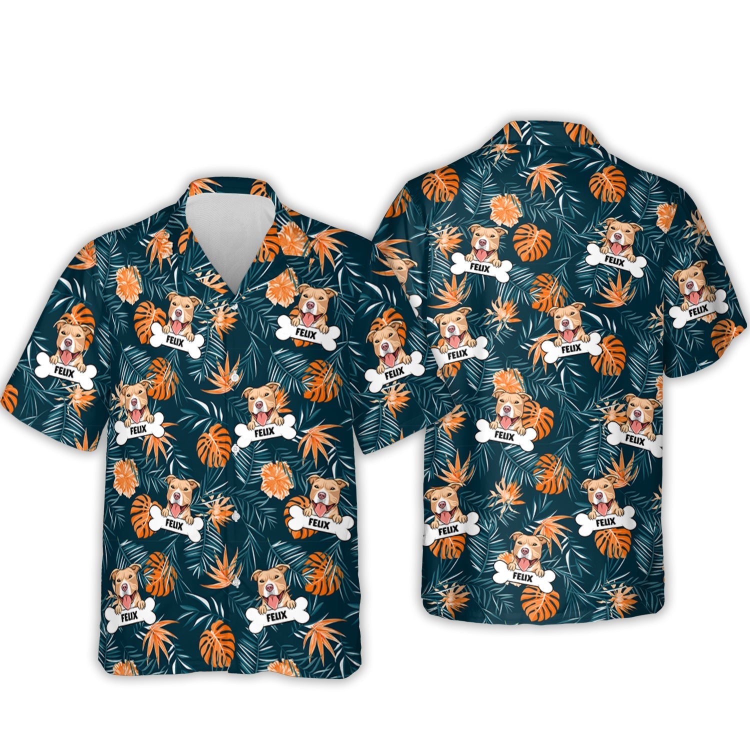 Dog Peeking - Personalized Custom Hawaiian Shirt