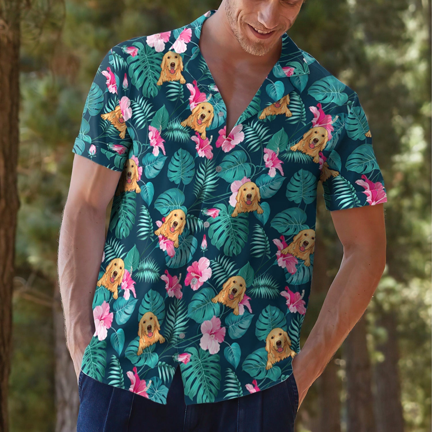 Dog Dad Legend - Personalized Custom Hawaiian Shirt