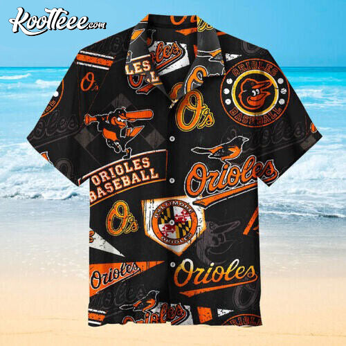 MLB Baltimore Orioles Baseball Floral Aloha Hawaiian Shirt