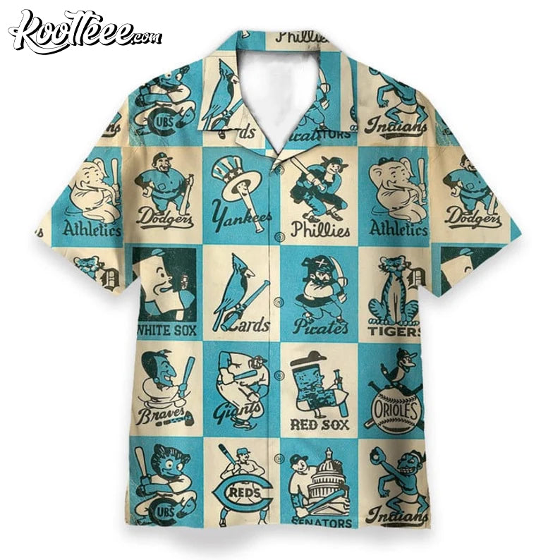 MLB Baseball Team Mascots Hawaiian Shirt
