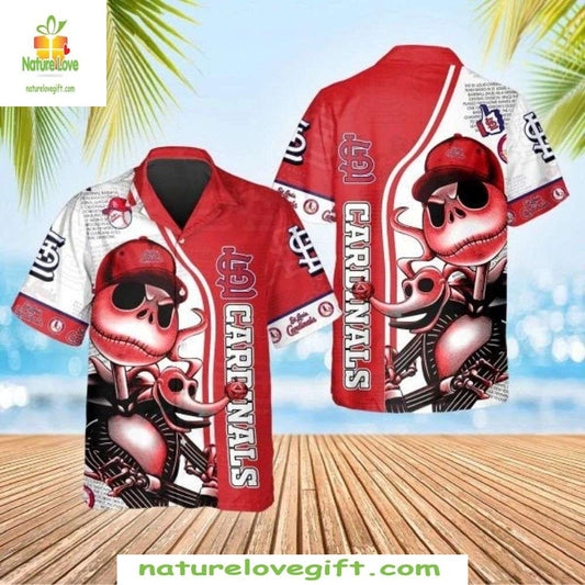 MLB St Louis Cardinals Jack Skellington Hawaiian Shirt Baseball Apparel