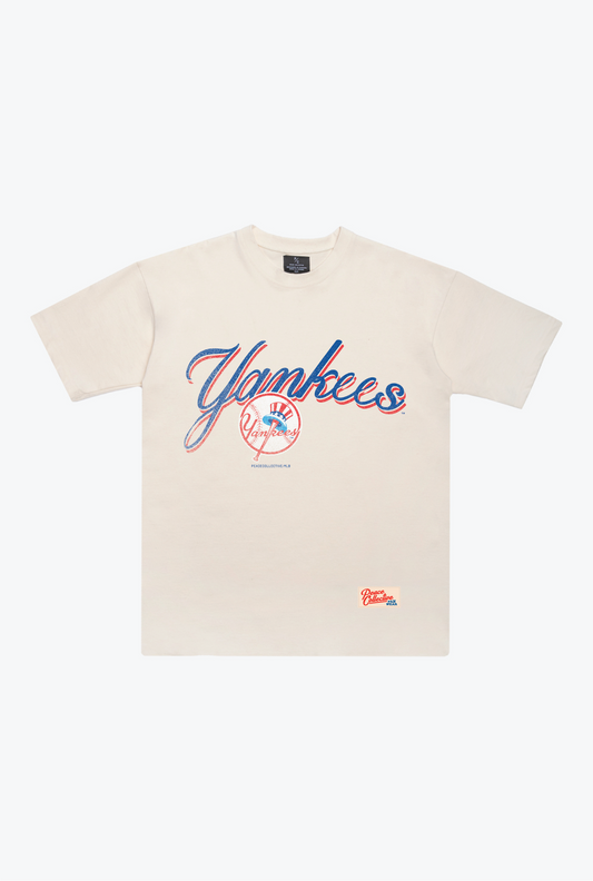 New York Yankees Vintage Graphic Heavyweight T-Shirt - Ivory