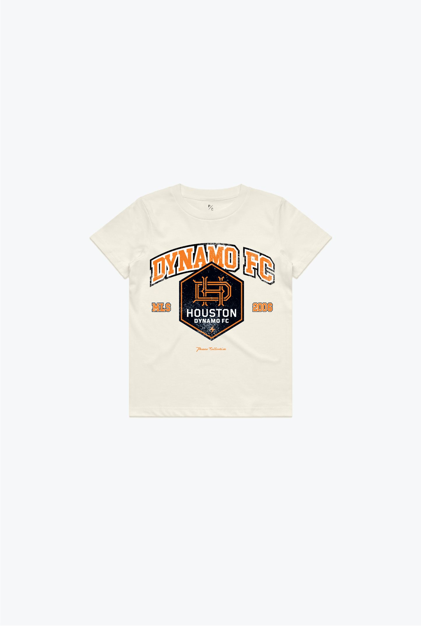 Houston Dynamo FC Vintage Washed Kids T-Shirt - Ivory
