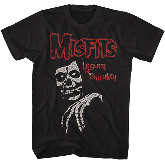 Misfits - Legacy Of Brutality - American Classics - Solid Black Adult Short Sleeve T-Shirt