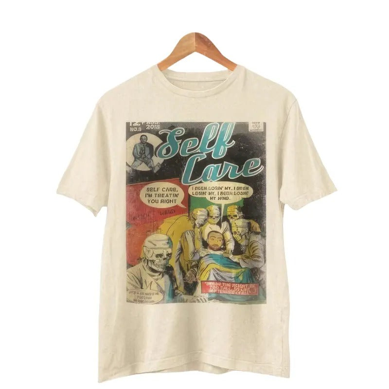 Mac Miller T-Shirt Self Care Hip Hop 90s Retro Graphic Tee Collection