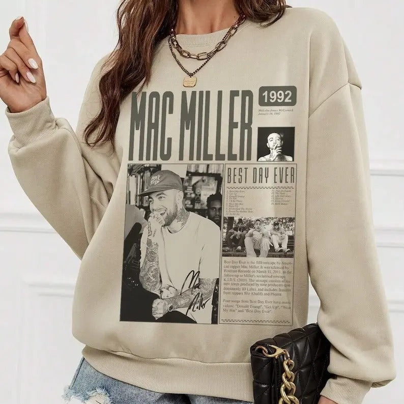 Mac Millers 90s Shirt, Mac Self Care Shirt, Vintage Bootleg Sweatshirt, Mac Fan Gift, Graphic Tees