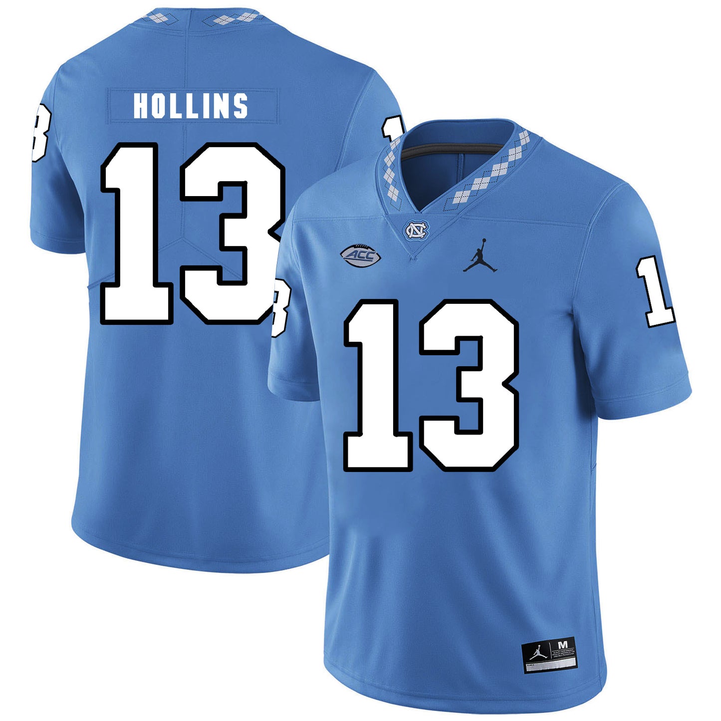 Mack Hollins 13 Carolina Blue