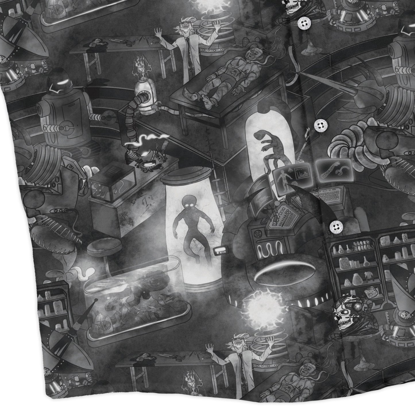 Mad Lab Midnight Long Sleeve Button Up Shirt